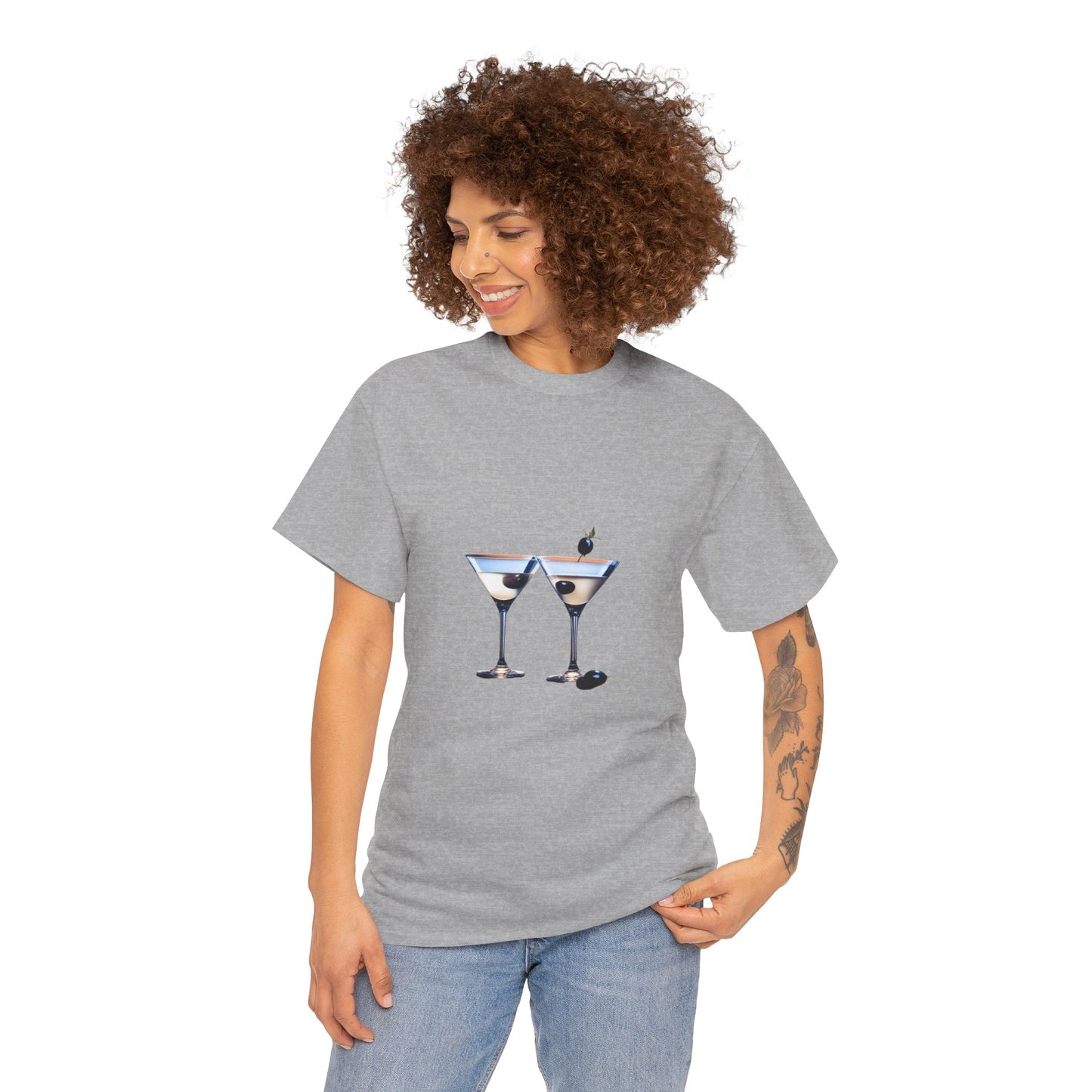 Martini Time top, Unisex Heavy Cotton Tee, Martini lover gifts