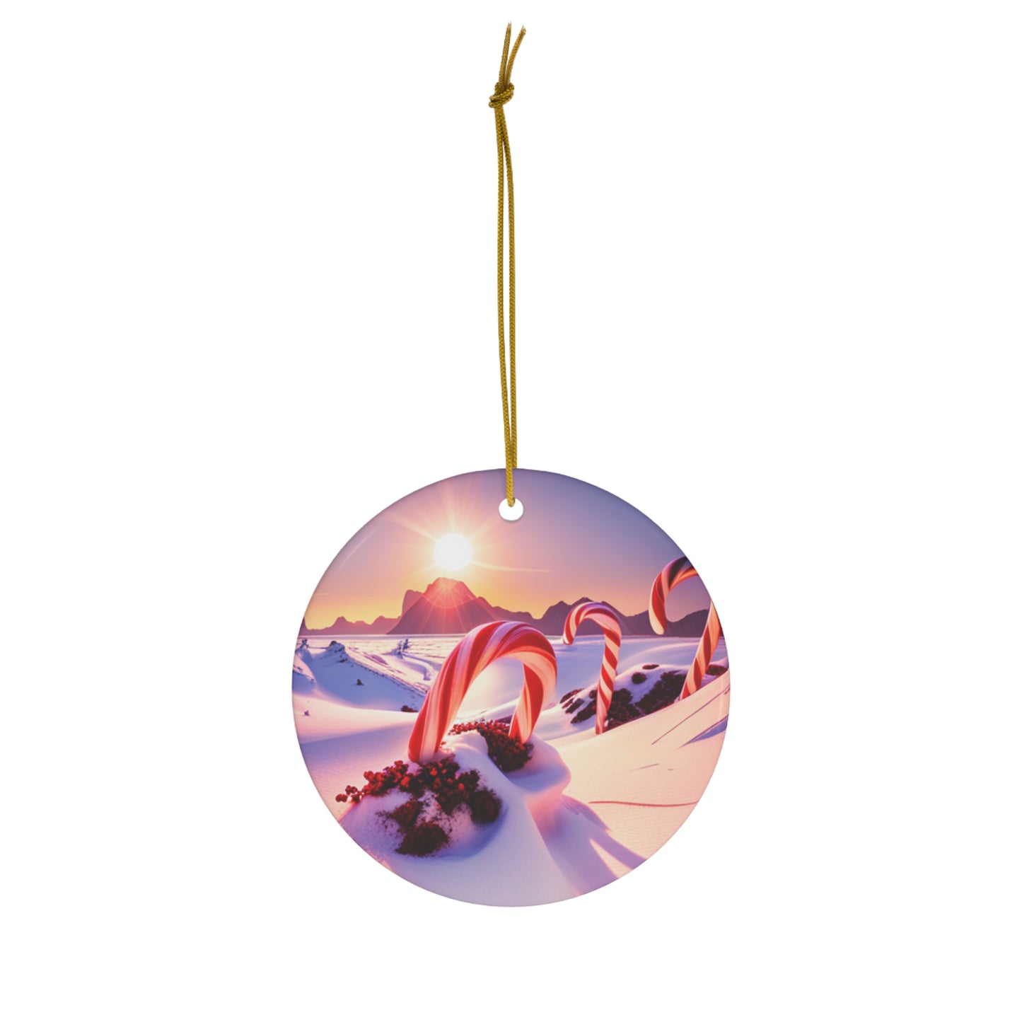 Ceramic Candy Cane Ornament
