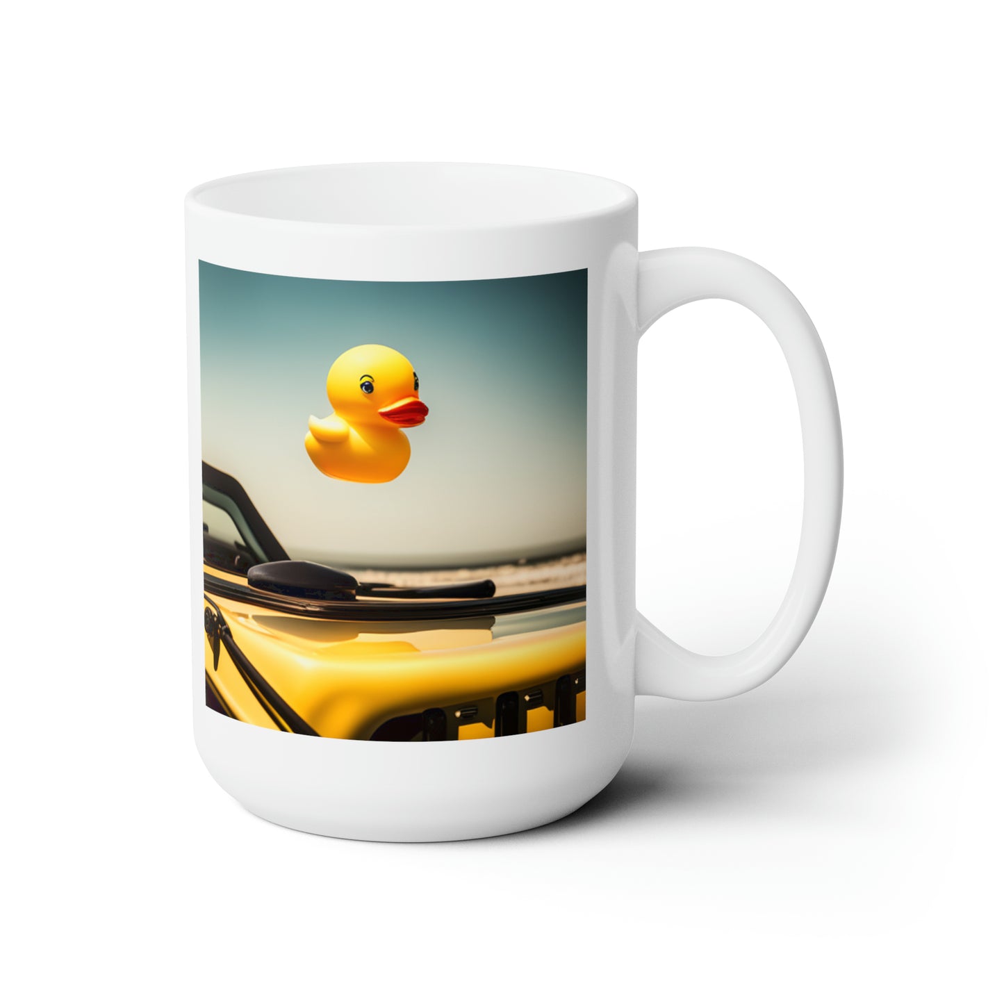 Duck Mug, Duck on a Jeep Ceramic Mug, 15oz,Jeep Ducks