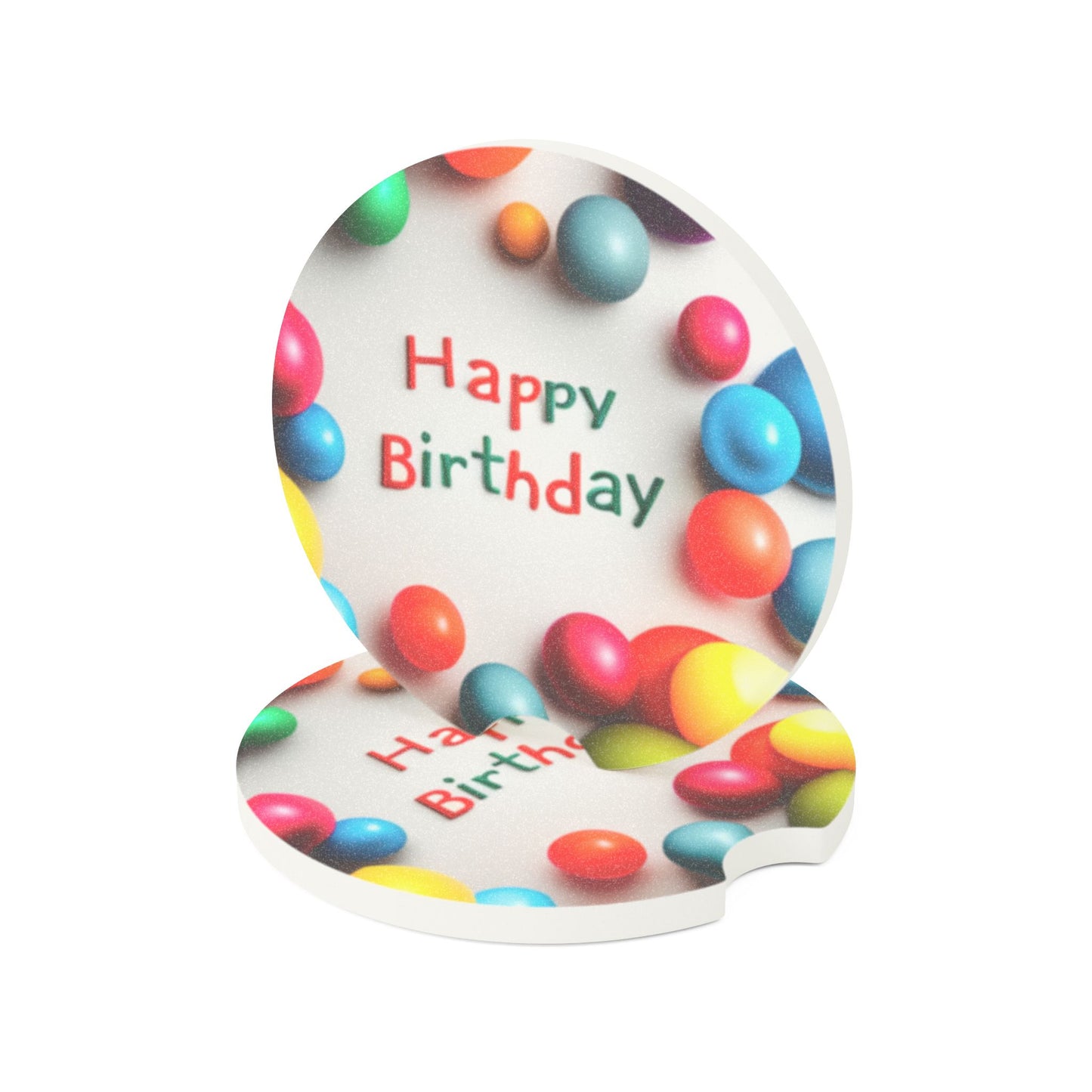 Happy Birthday Soapstone Car Coaster