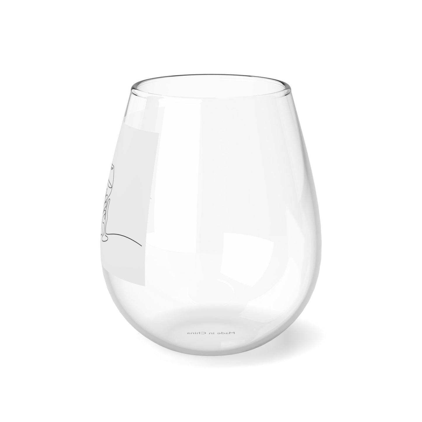 Stemless Wine Glass, Cheers Wine Glass, 11.75oz