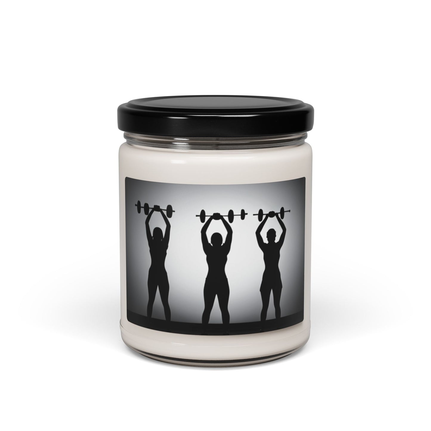 Workout Barbell Scented Soy Candle, 9oz | Weight Lifter Gift