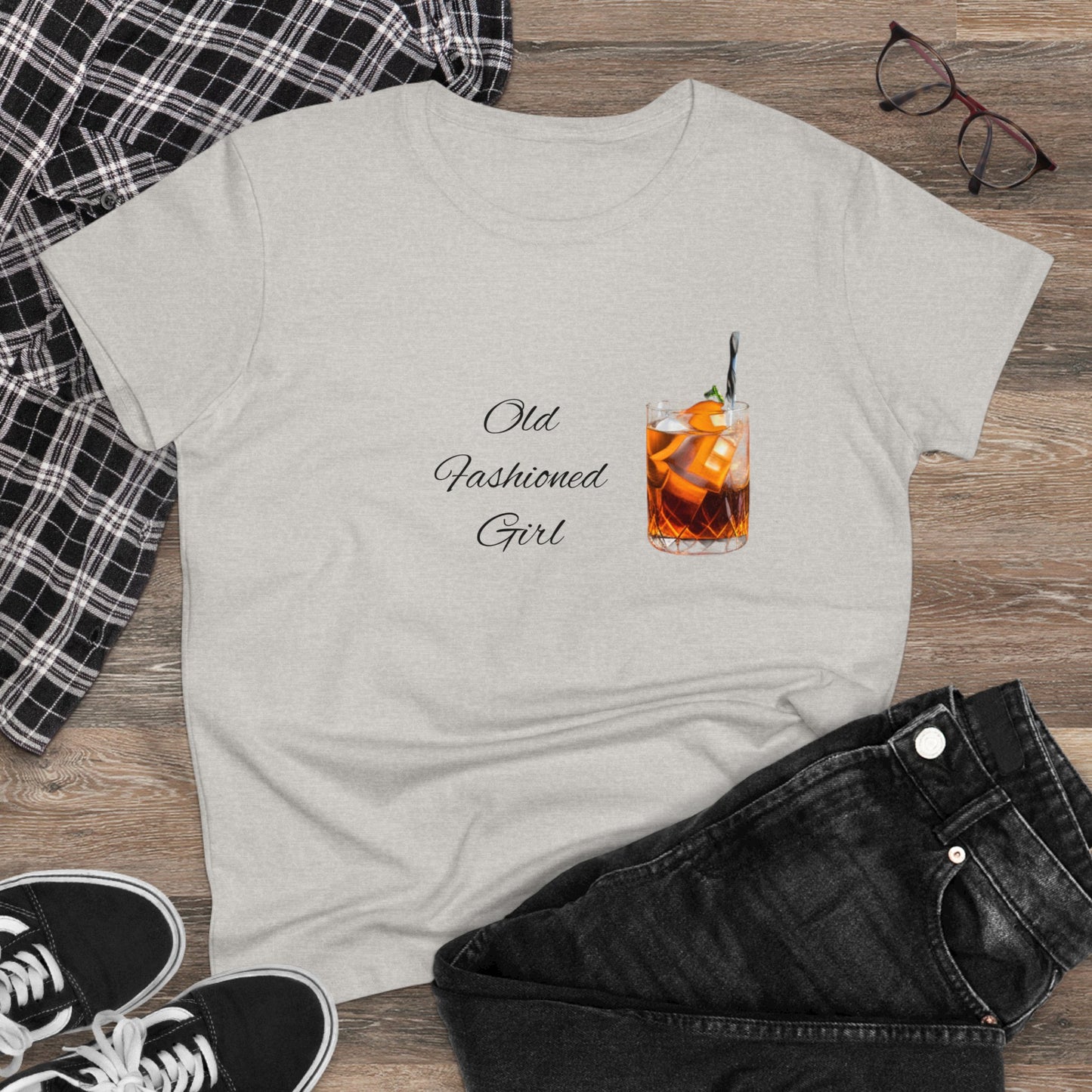 Old Fashioned Cocktail Cotton Tee | Cocktail Tshirt