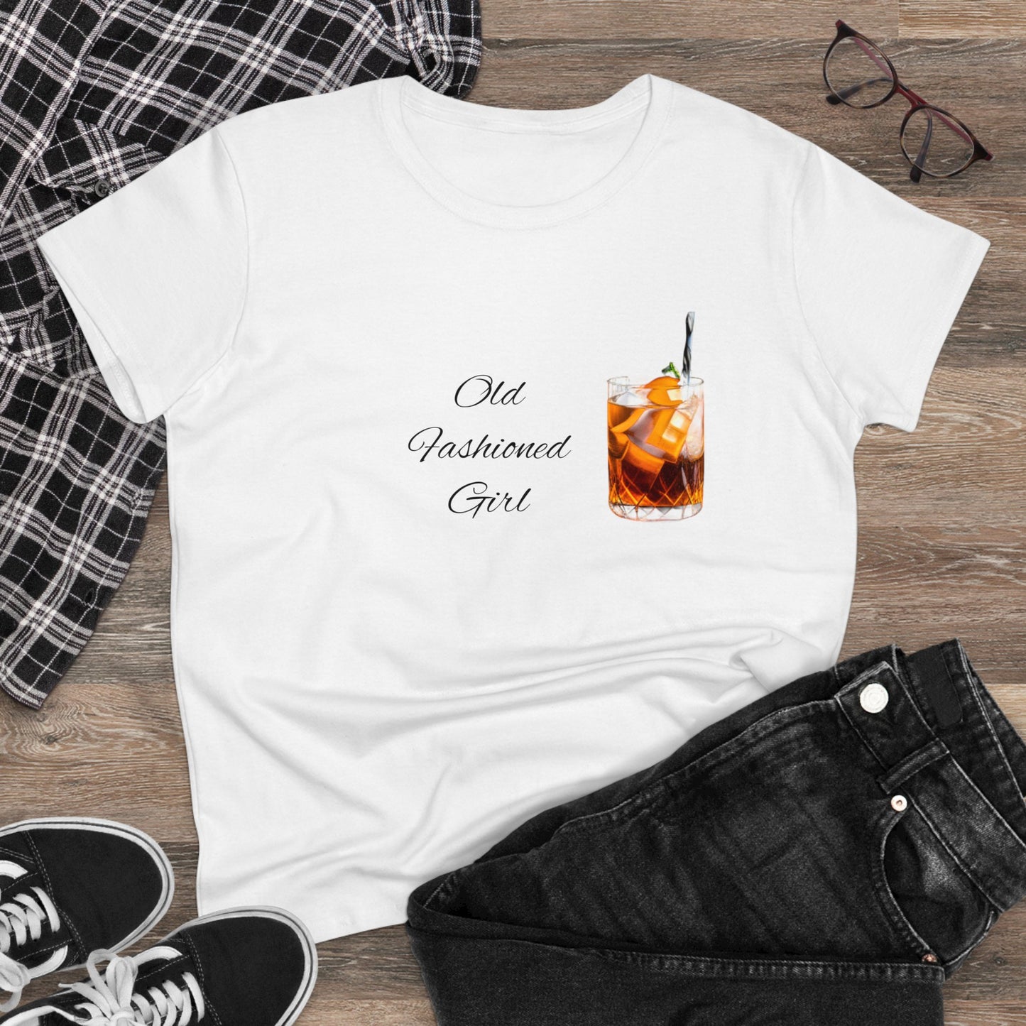 Old Fashioned Cocktail Cotton Tee | Cocktail Tshirt