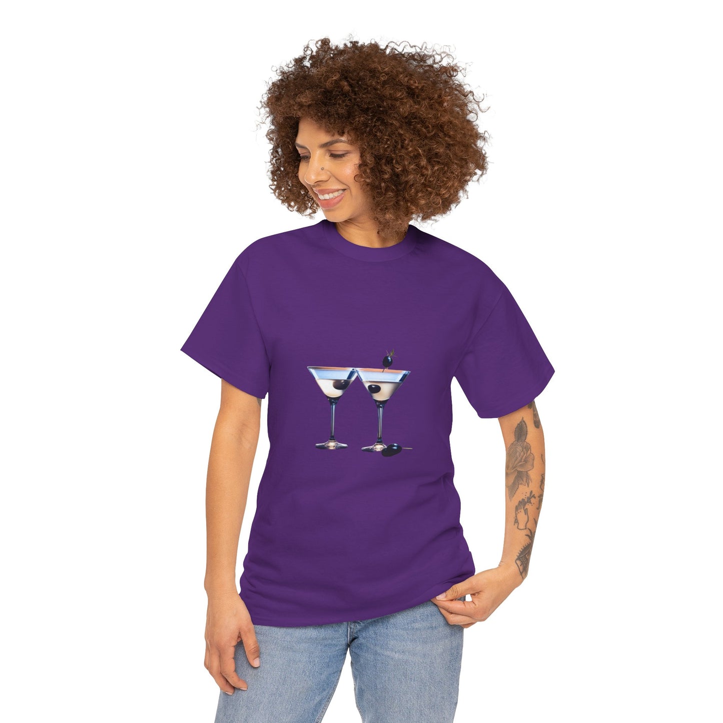 Martini Time top, Unisex Heavy Cotton Tee, Martini lover gifts