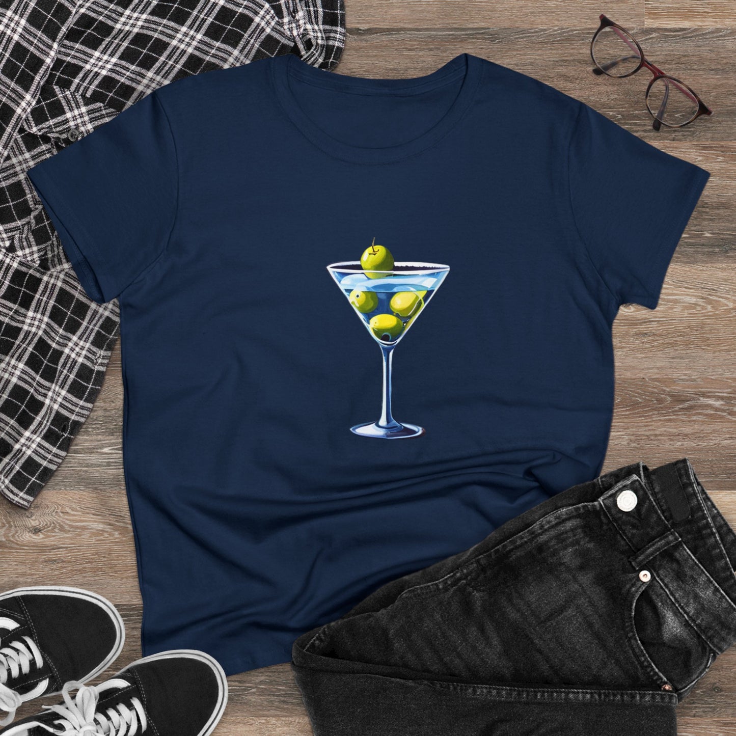 Martini T-Shirt, Women's Martini Cotton Tee