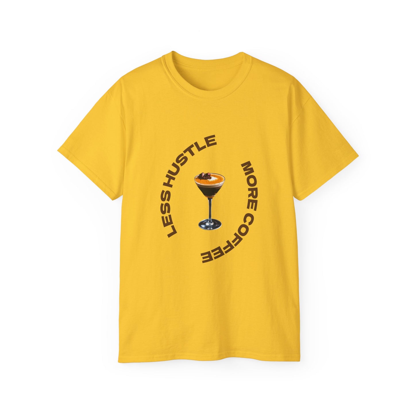 Coffee Lovers Unisex Tee - Less Hustle More Coffee Shirt, Casual Wear, Gift for Baristas, Coffee Addicts, Funny T-Shirt, Everyday Style
