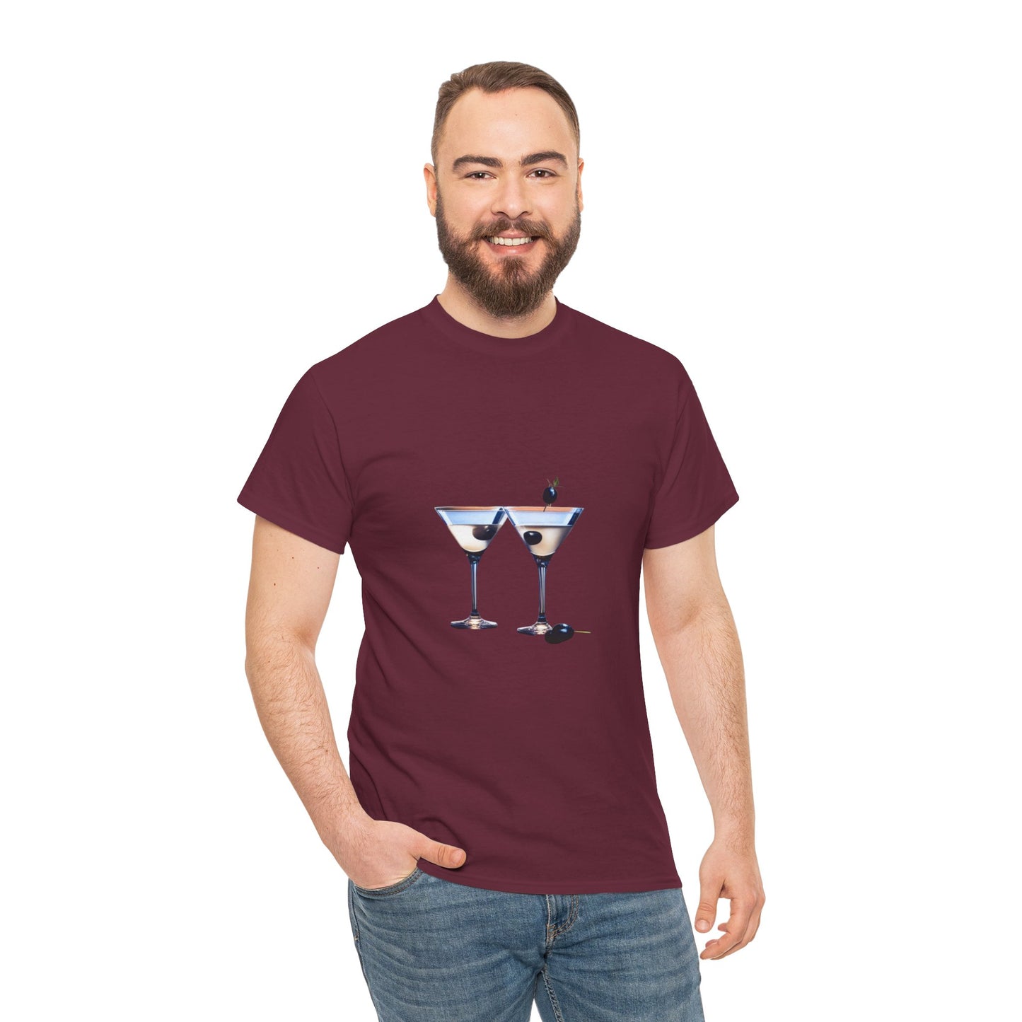 Martini Time top, Unisex Heavy Cotton Tee, Martini lover gifts