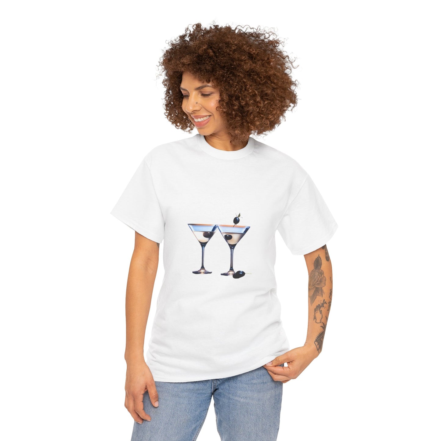 Martini Time top, Unisex Heavy Cotton Tee, Martini lover gifts