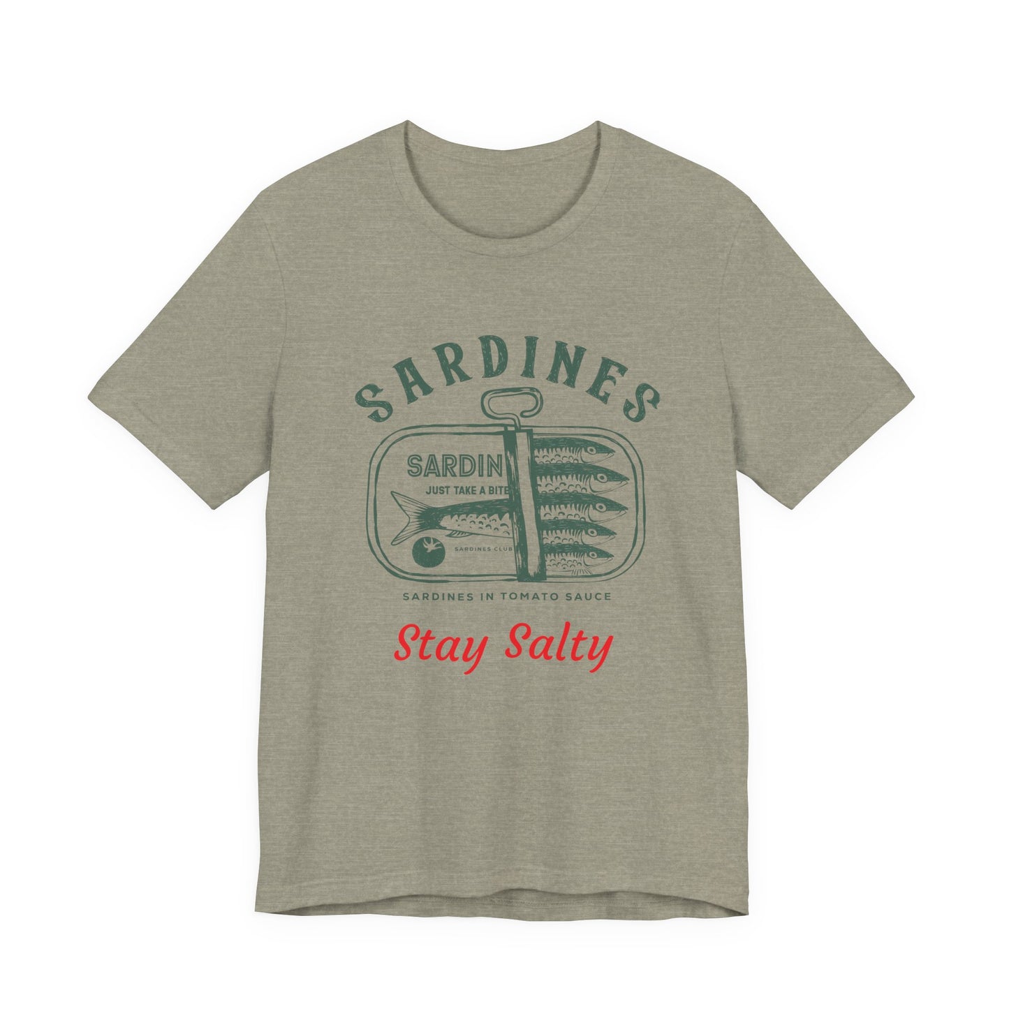 Stay Salty Sardine Unisex Tee, Nautical Birthday Gift, Beach Vacation Shirt, Casual Everyday Wear, Seafood Lover, Ocean Themed Apparel