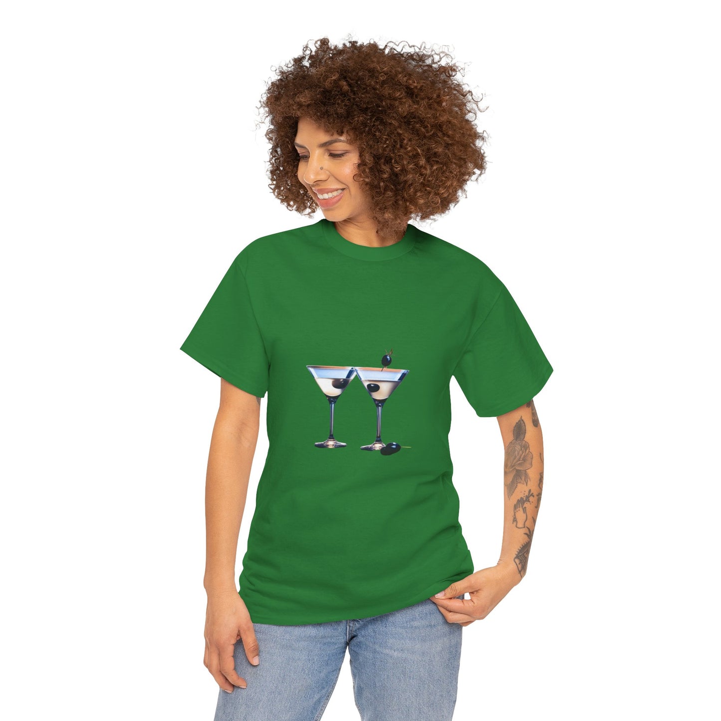 Martini Time top, Unisex Heavy Cotton Tee, Martini lover gifts