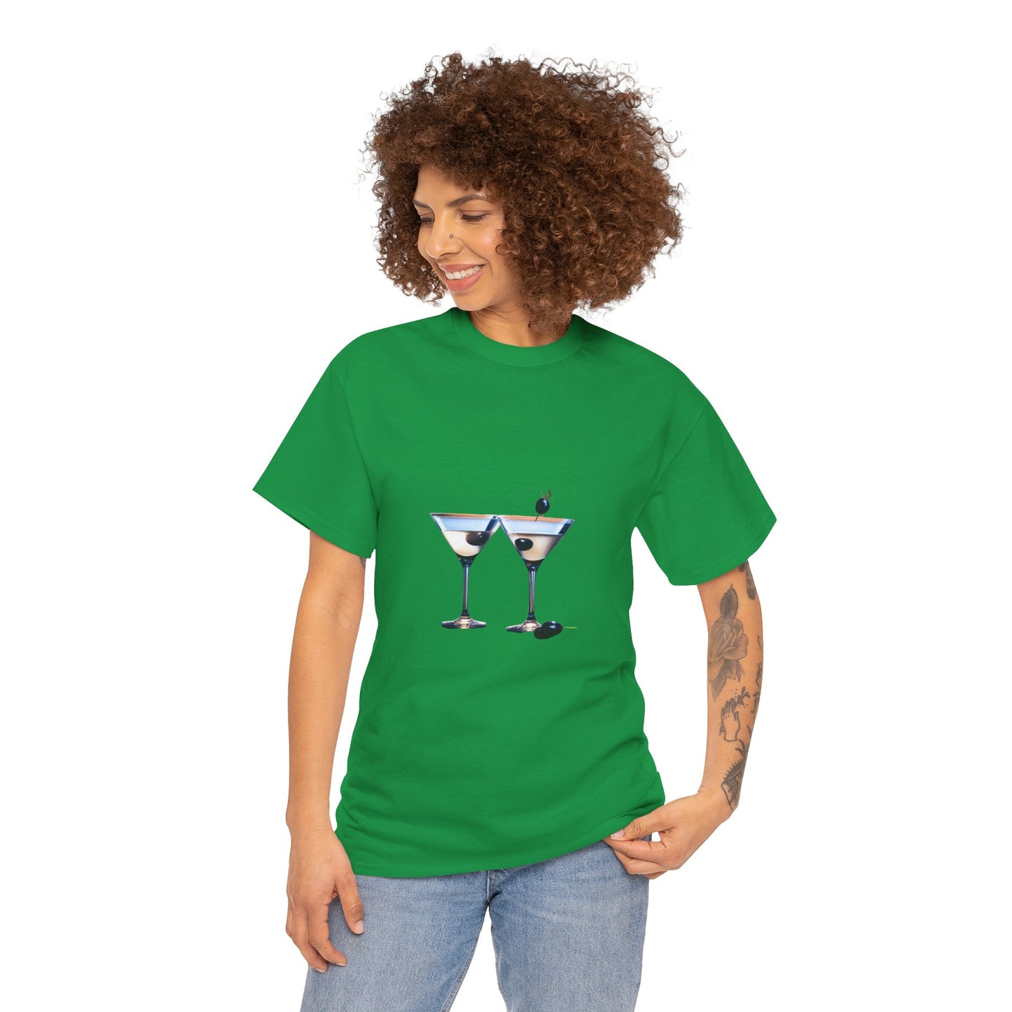 Martini Time top, Unisex Heavy Cotton Tee, Martini lover gifts