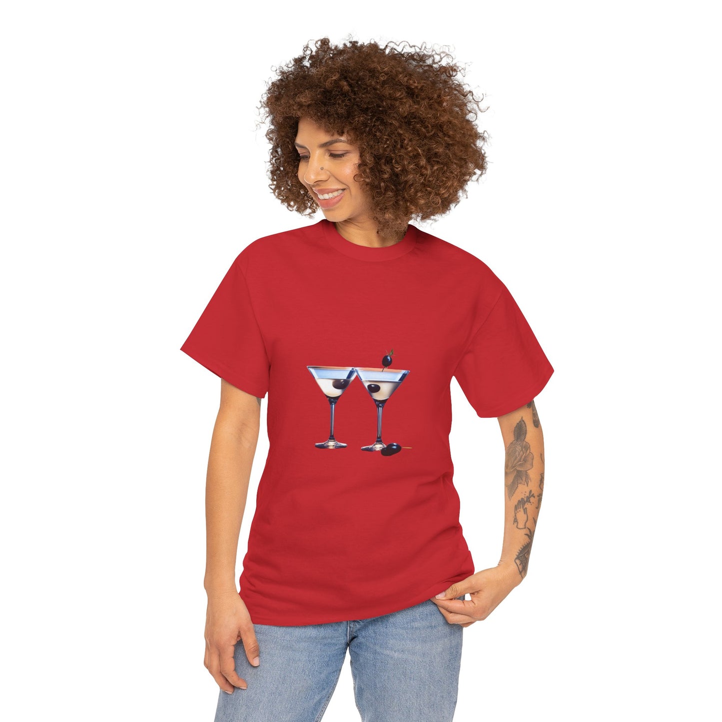 Martini Time top, Unisex Heavy Cotton Tee, Martini lover gifts