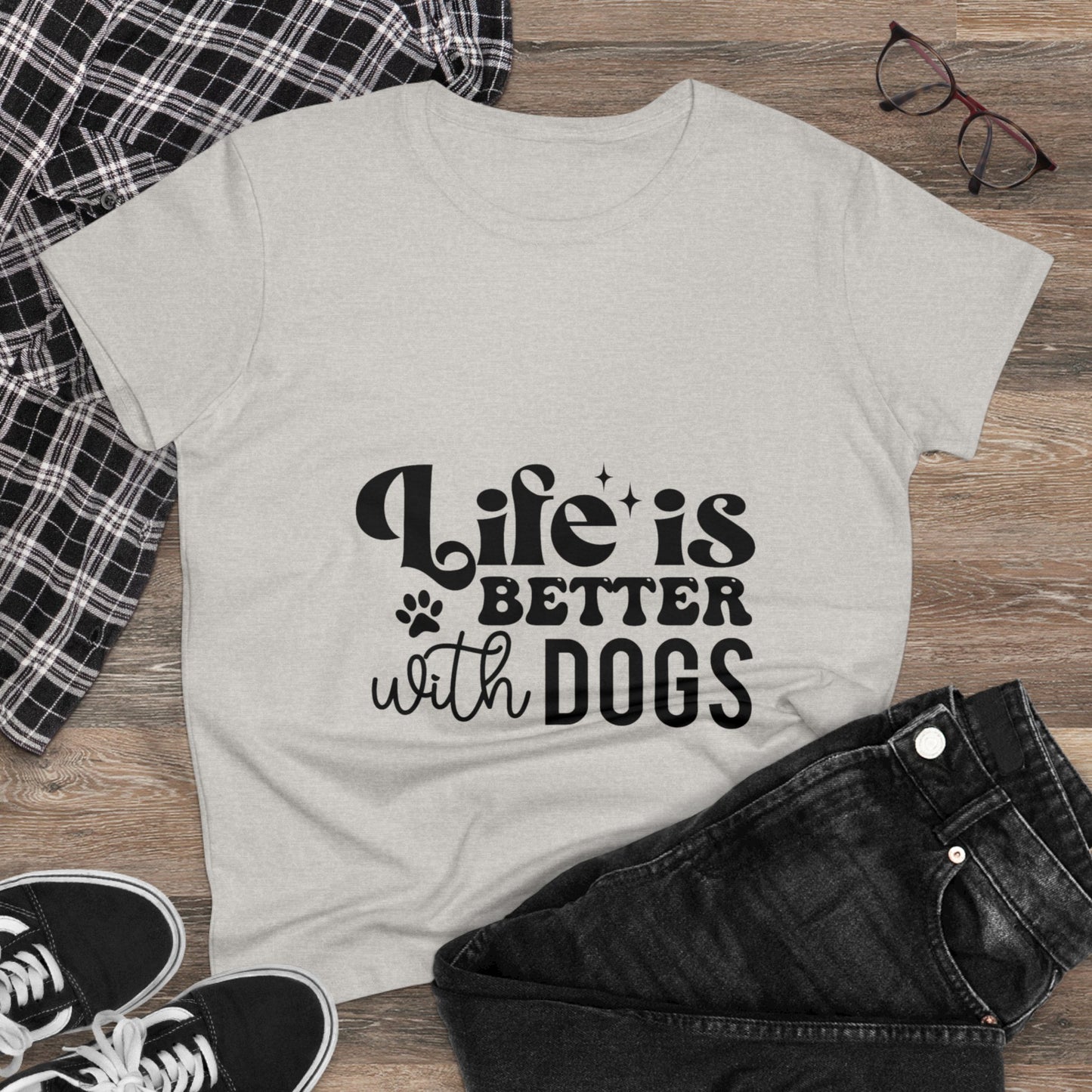 Dog tee | Life is better with Dogs | t-shirt for dog lovers