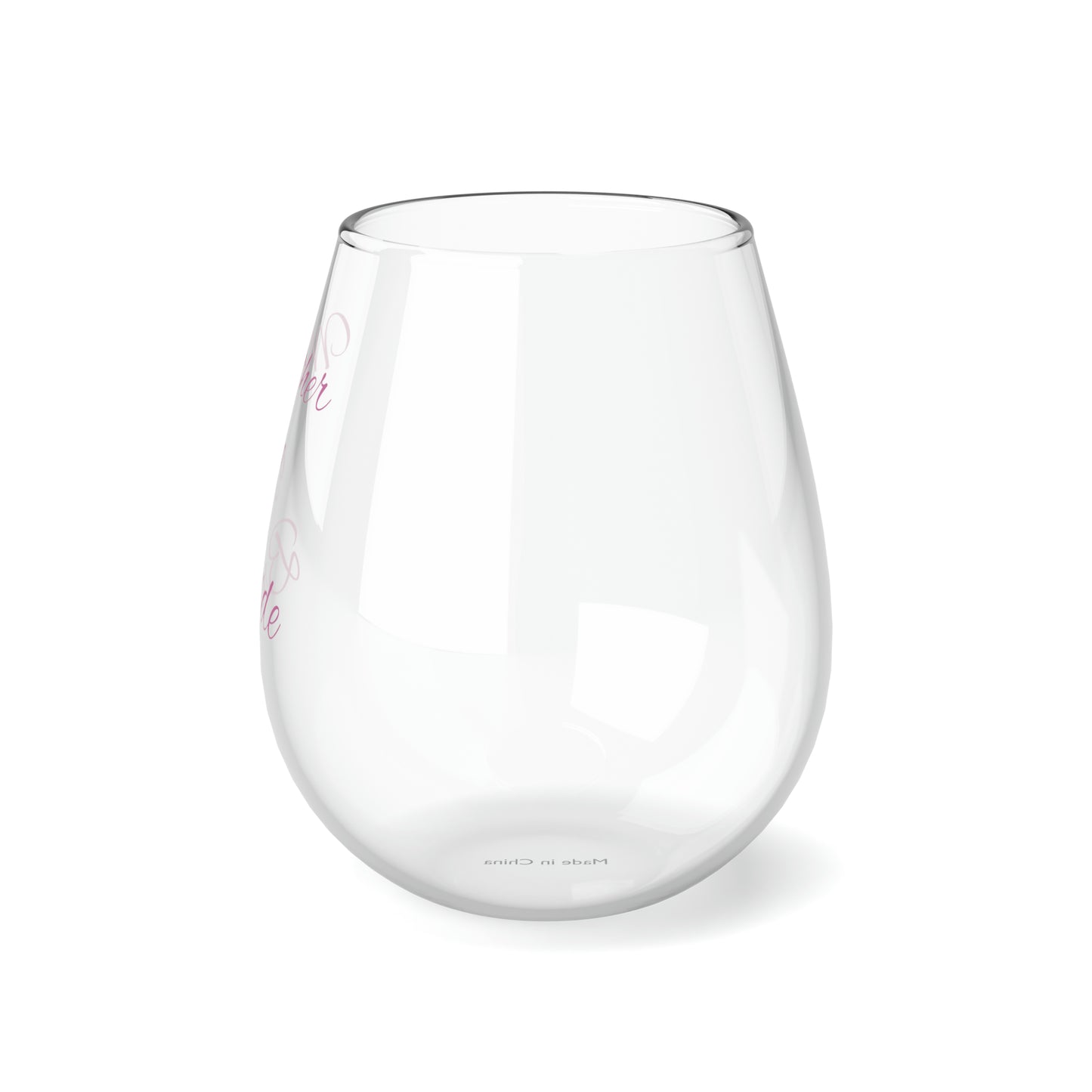 Mother of Bride, Stemless Wine Glass, 11.75oz, Wedding Gifts