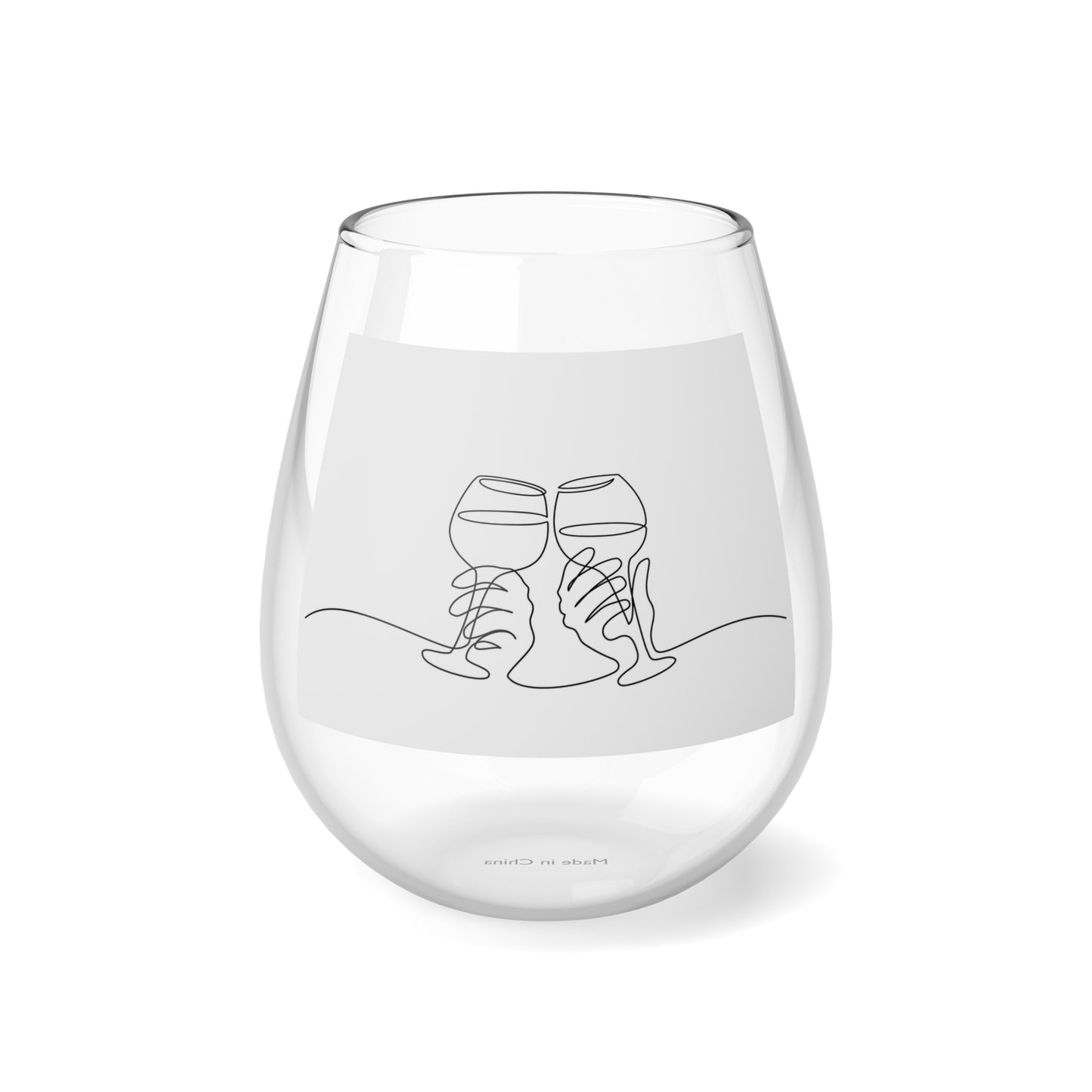 Stemless Wine Glass, Cheers Wine Glass, 11.75oz