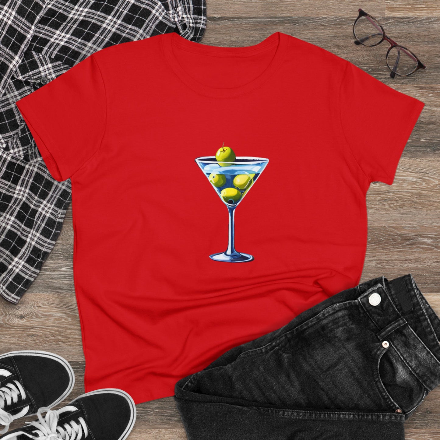 Martini T-Shirt, Women's Martini Cotton Tee
