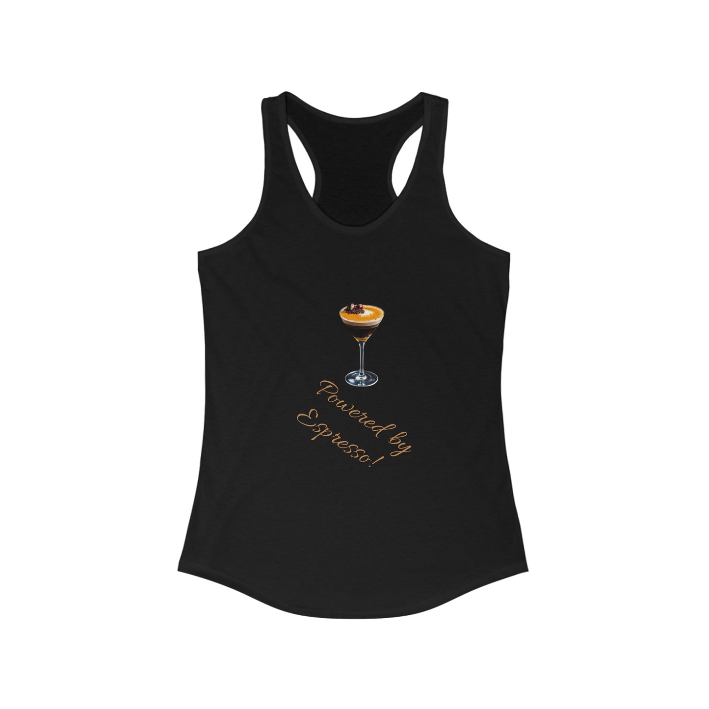 Espresso Martini top, Women's Powered by Espresso Tank, Espresso Shirt