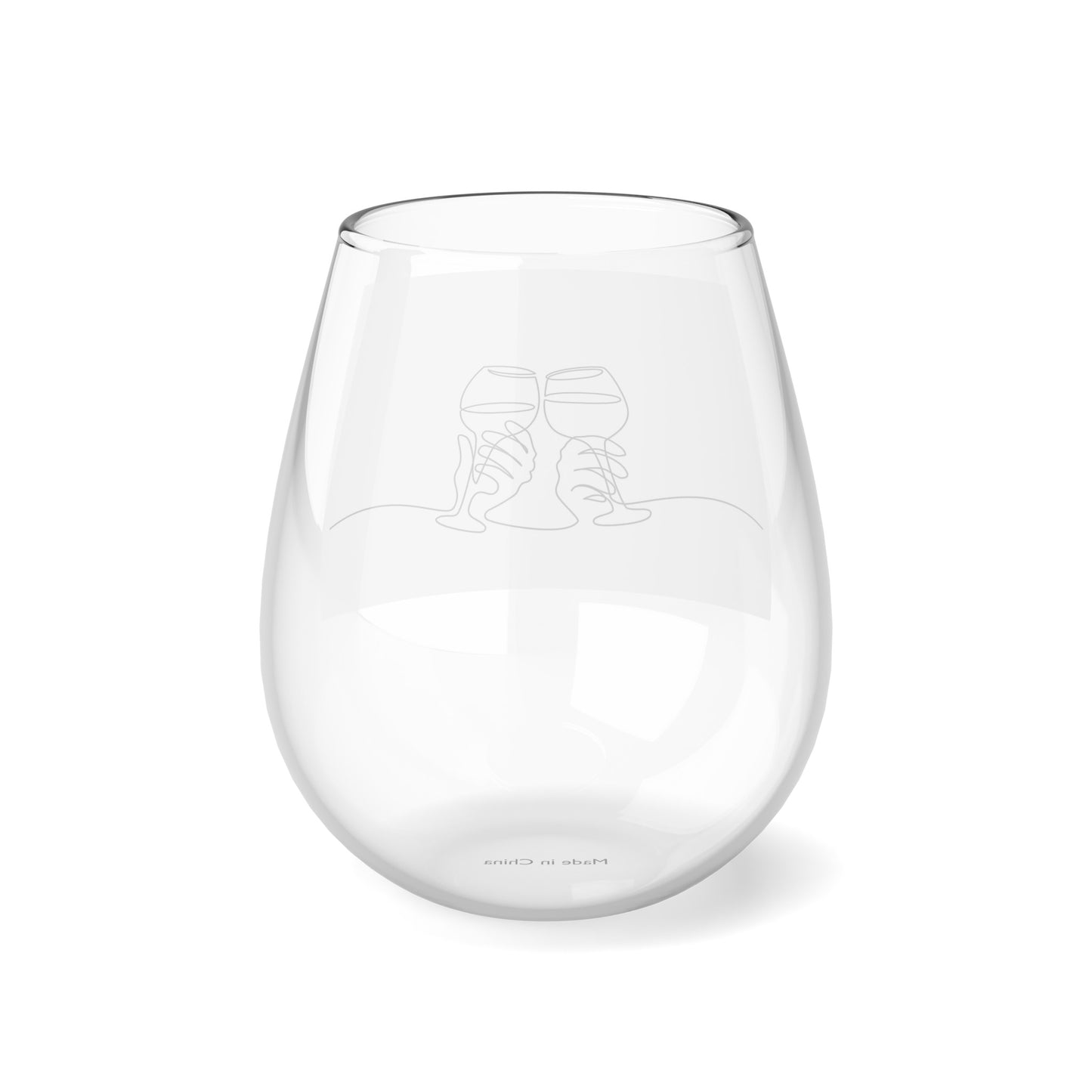 Stemless Wine Glass, Cheers Wine Glass, 11.75oz