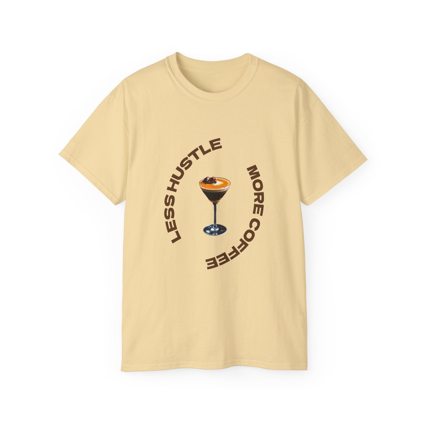 Coffee Lovers Unisex Tee - Less Hustle More Coffee Shirt, Casual Wear, Gift for Baristas, Coffee Addicts, Funny T-Shirt, Everyday Style