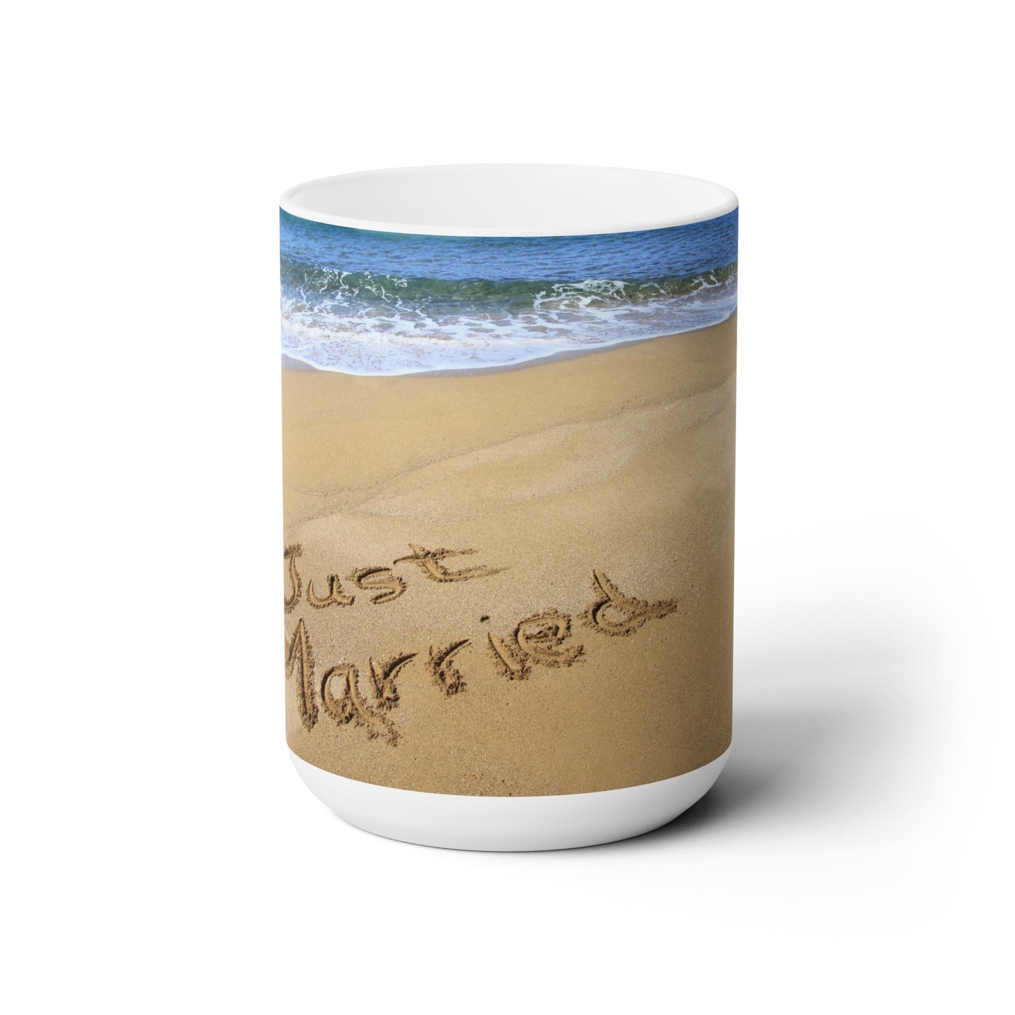 Just Married gift, Ceramic Mug, 15oz coffee mug, Just Married mug