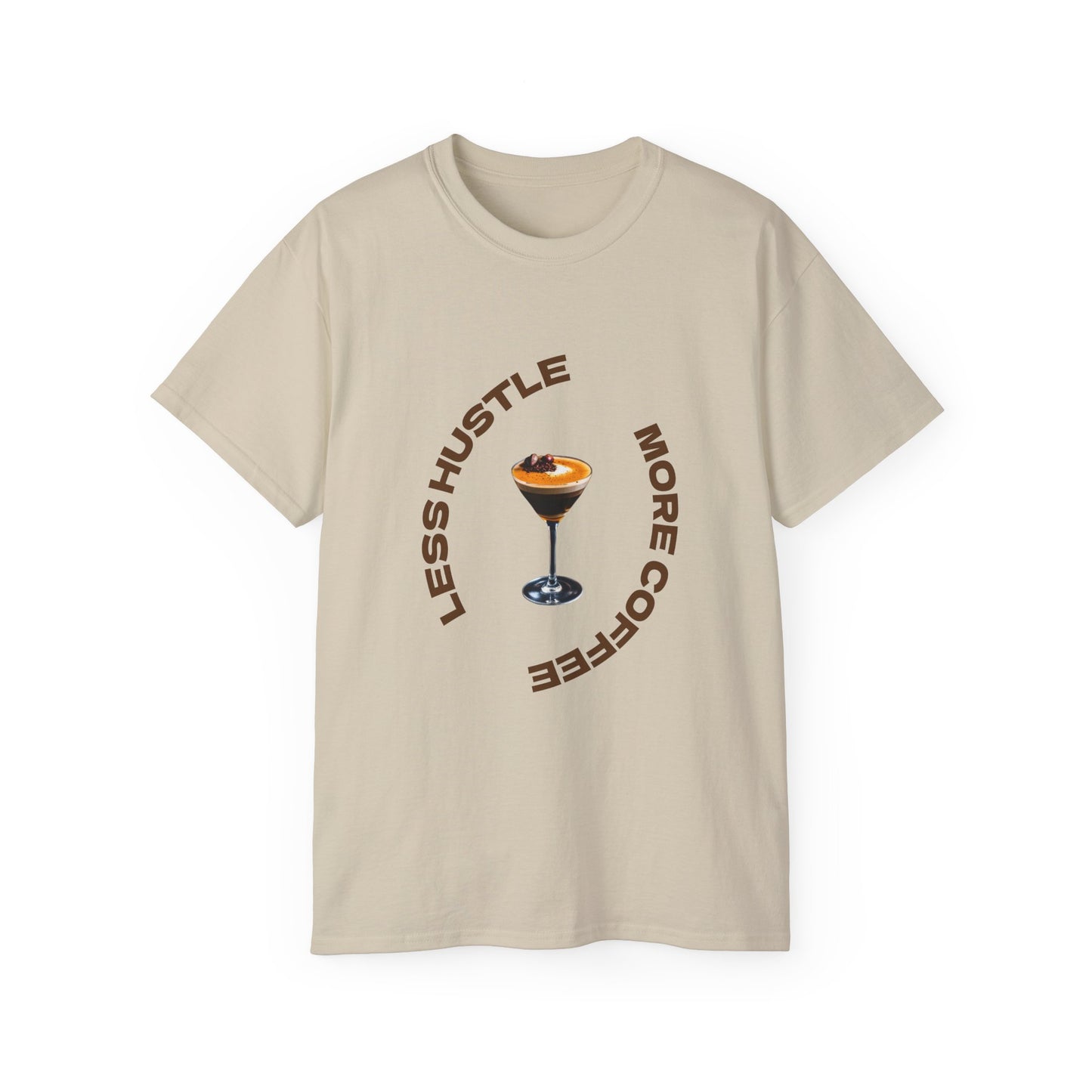 Coffee Lovers Unisex Tee - Less Hustle More Coffee Shirt, Casual Wear, Gift for Baristas, Coffee Addicts, Funny T-Shirt, Everyday Style