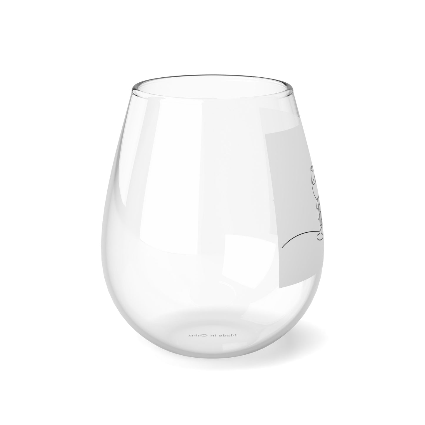 Stemless Wine Glass, Cheers Wine Glass, 11.75oz