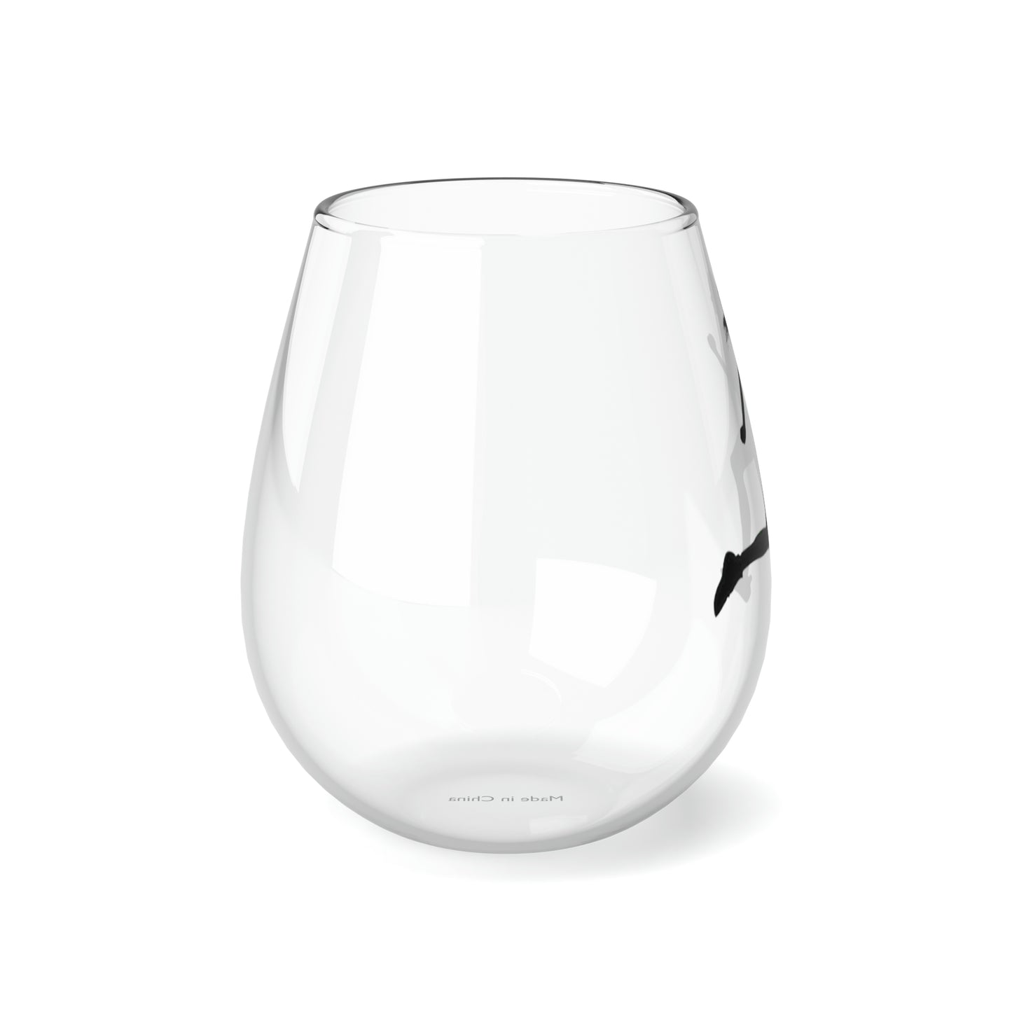 Runner Wine Glass, Stemless Wine Glass, 11.75oz, Runner Gifts