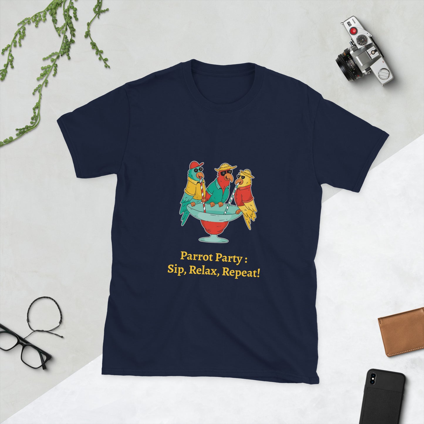 Parrot Party T-shirt, parrot Tee, Cocktail Apparel