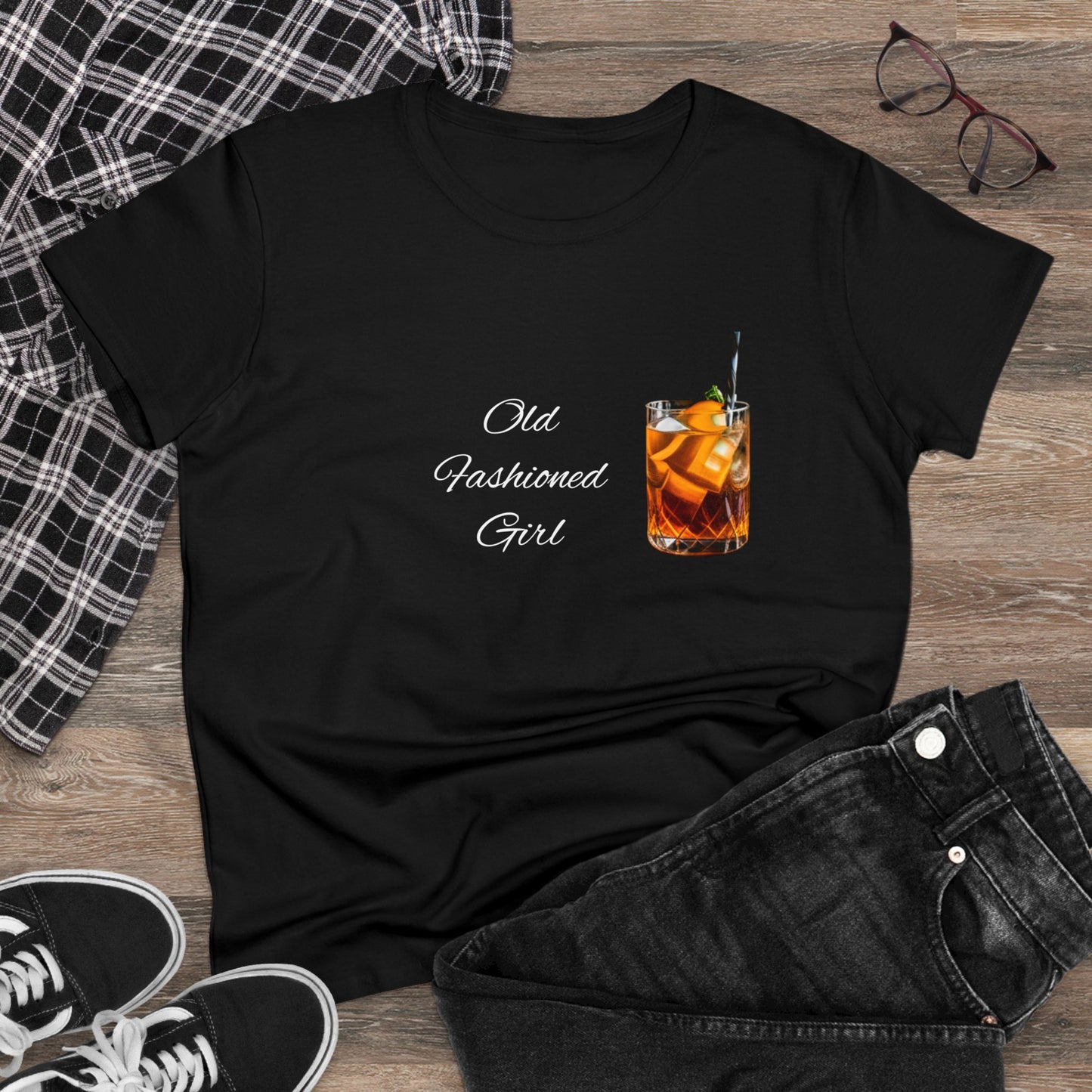 Old Fashioned Cocktail Cotton Tee | Cocktail Tshirt