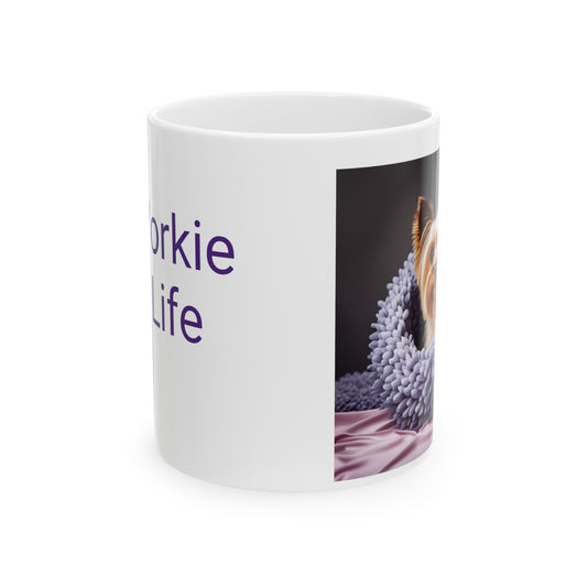 Yorkie Ceramic Mug, 11oz