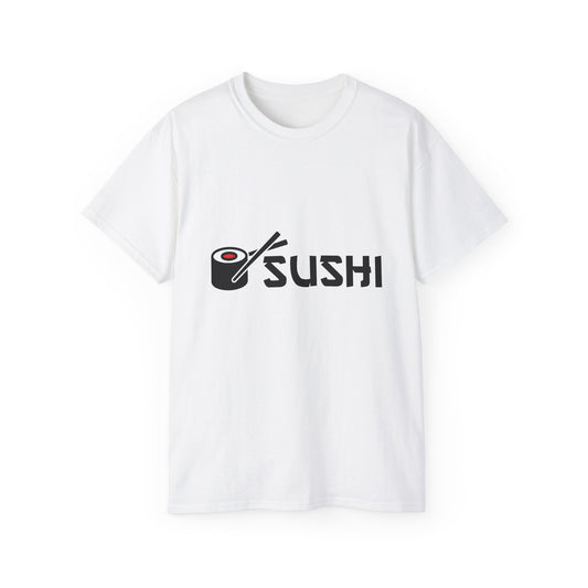 Sushi Lover's Unisex Ultra Cotton Tee, Fun Foodie Shirt, Culinary Gift, Sushi Lovers T-Shirt, Casual Outfit, Statement Tee