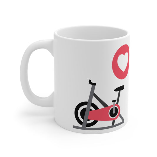 Spin bike mug, Spin class gift, Ceramic Mug 11oz
