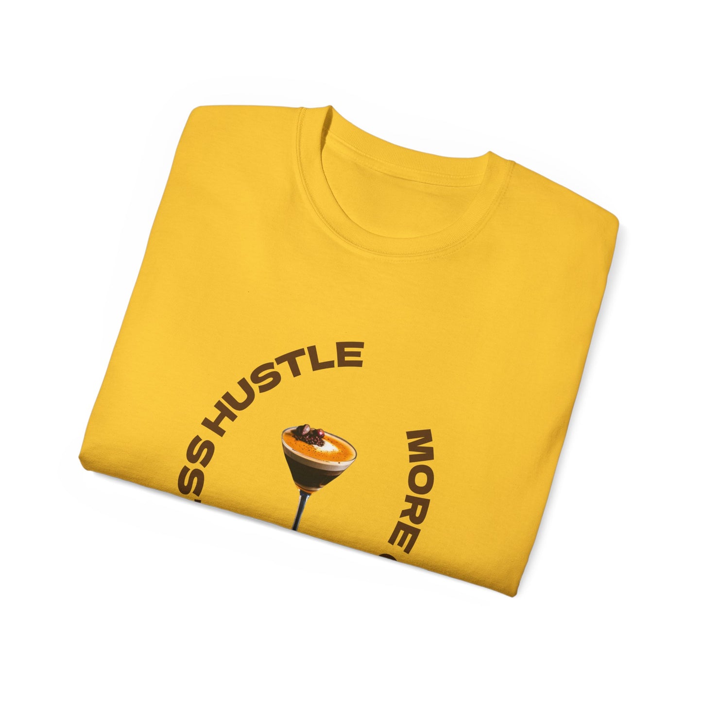 Coffee Lovers Unisex Tee - Less Hustle More Coffee Shirt, Casual Wear, Gift for Baristas, Coffee Addicts, Funny T-Shirt, Everyday Style