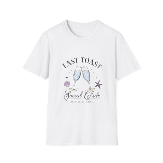Last Toast Social Club Unisex T-Shirt, Casual Tee, Gift for Friends, Celebration Shirt, Cozy Apparel, Beach Party Outfit