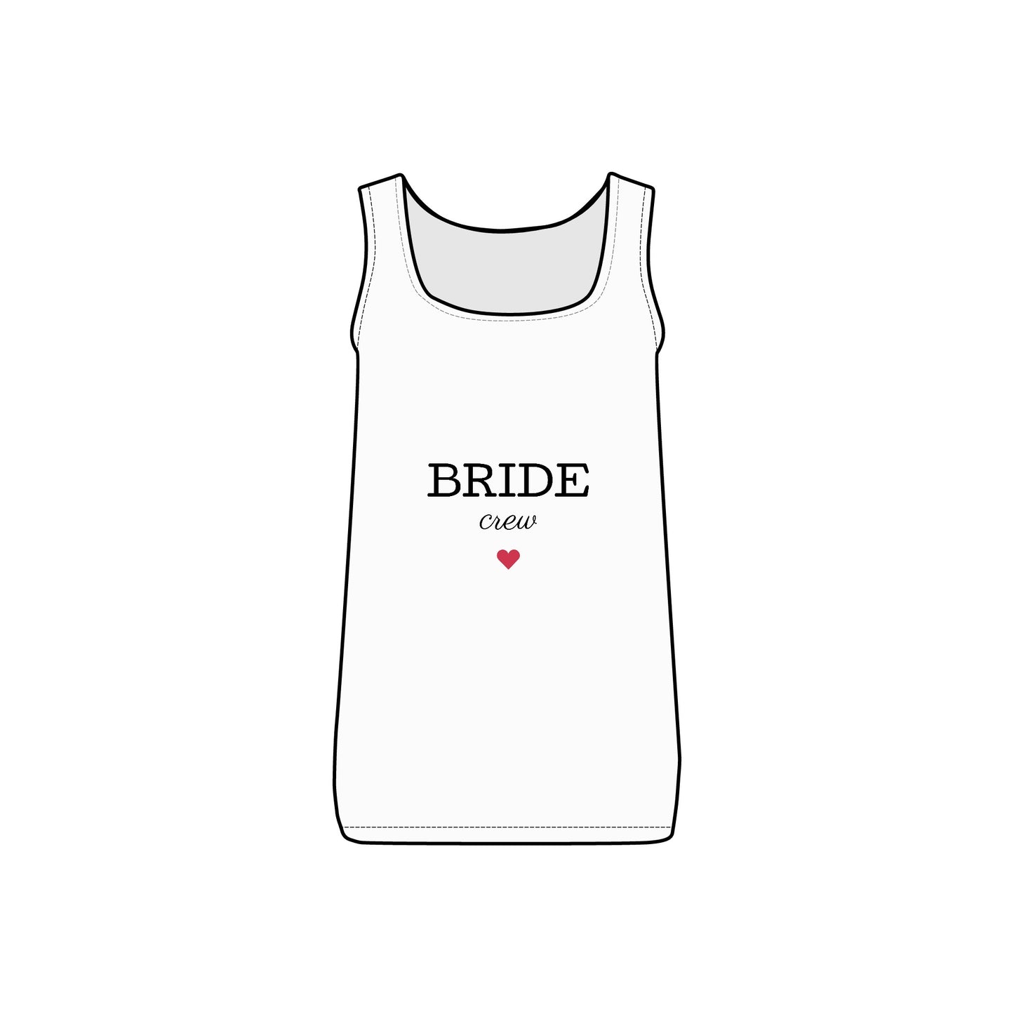 Women's Bride Crew Micro Ribbed Tank