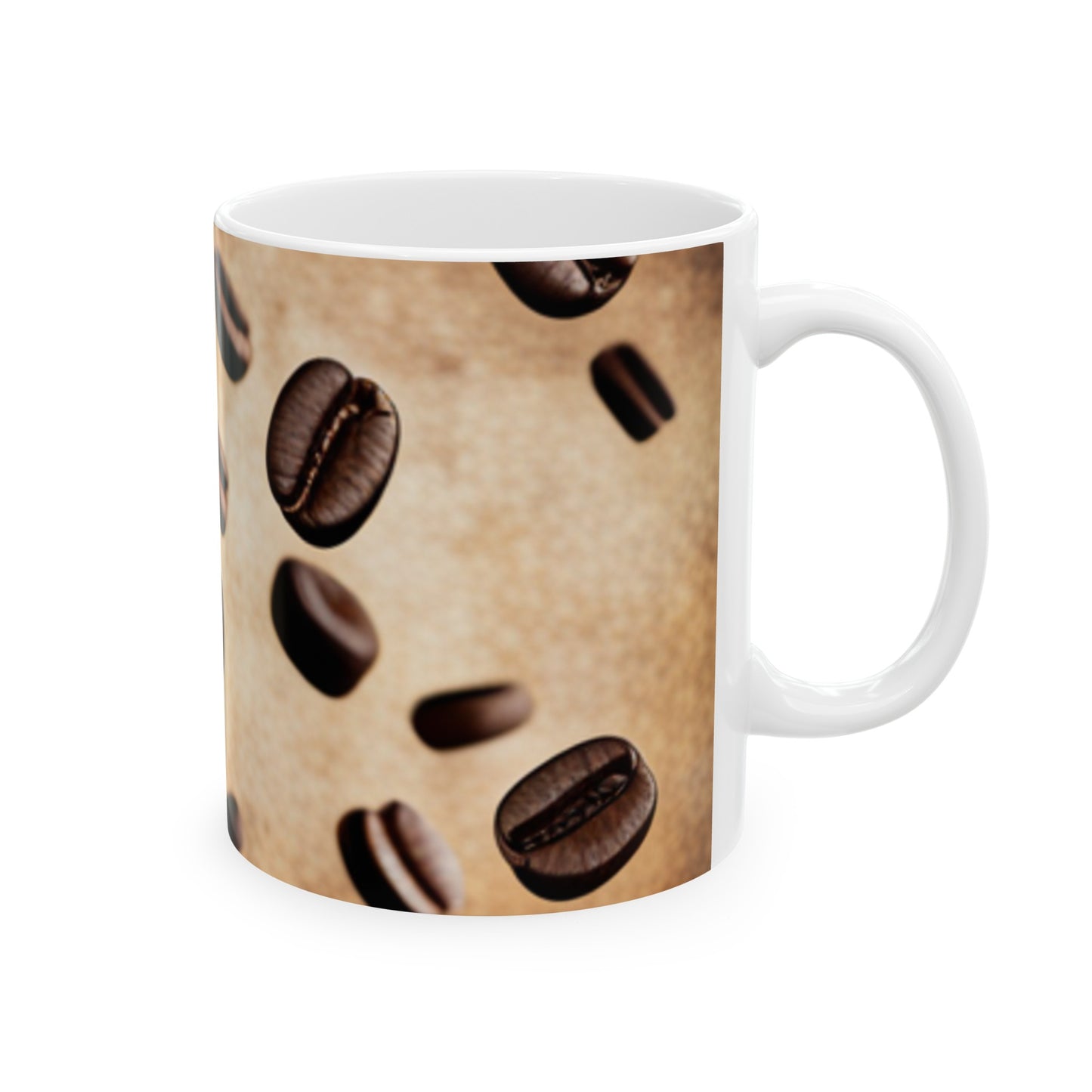 Coffee Bean Ceramic Mug, 11oz