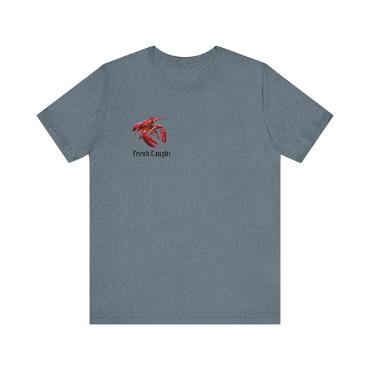 T-Shirt with Lobster Design, Casual Wear, Beach Trip Essential, Seafood Lover Gift, Summer Vibes, Fun Fishing Tee