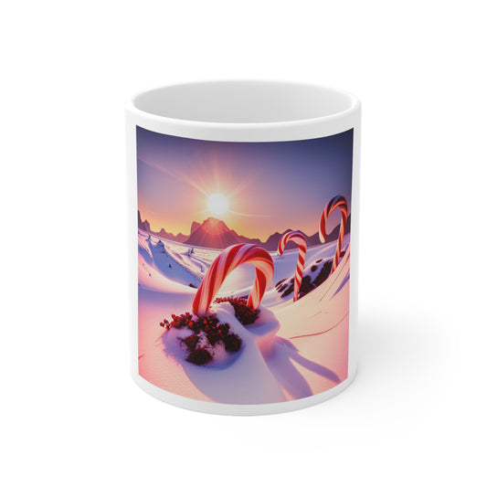 Ceramic Candy Cane Mug 11oz