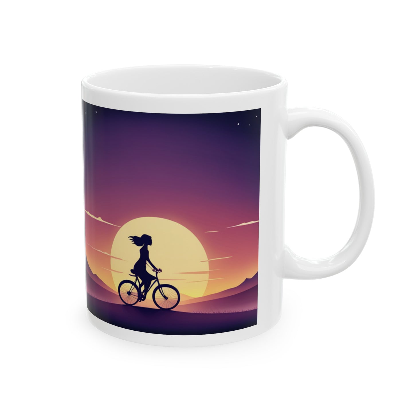 Bike Ceramic Mug, 11oz