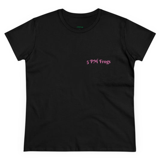 Women's Frog with a cocktail Midweight Cotton Tee