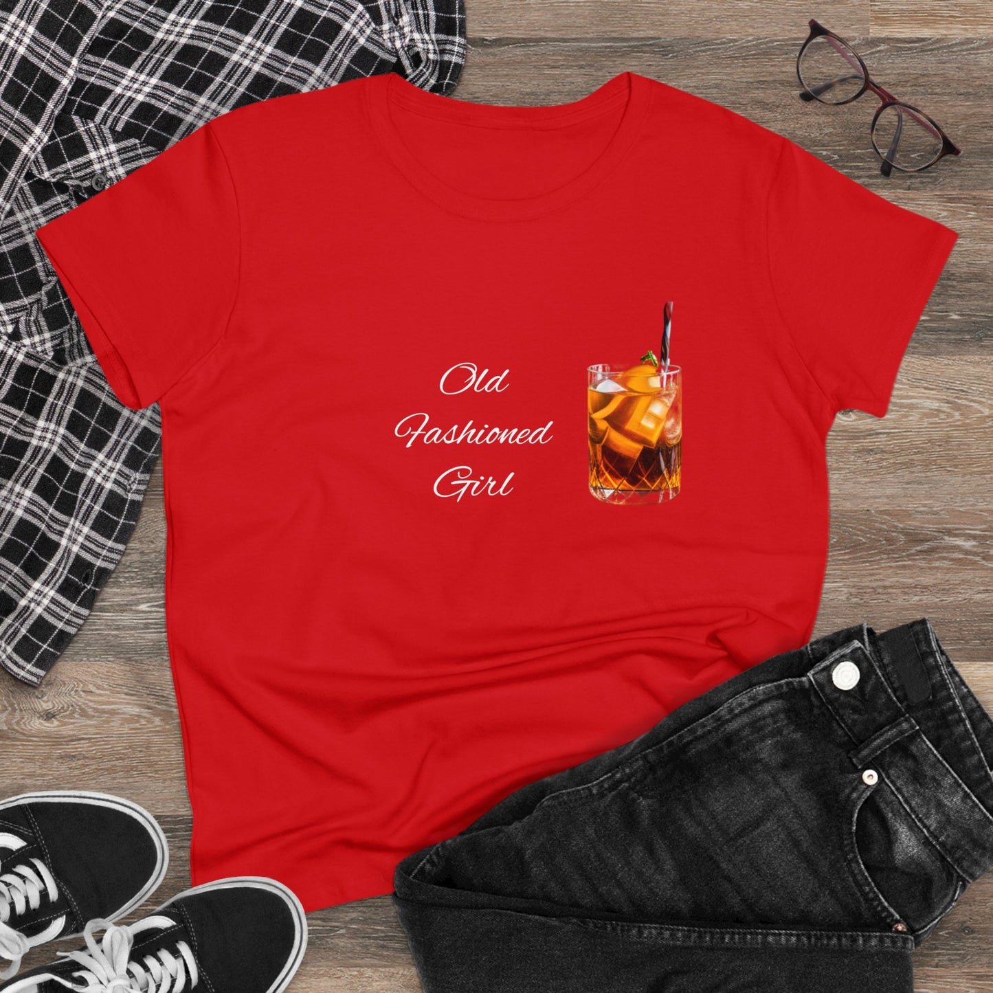 Old Fashioned Cocktail Cotton Tee | Cocktail Tshirt