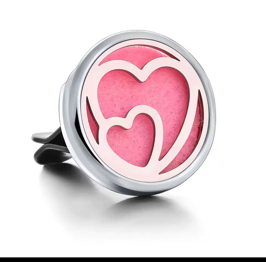 Double Heart car vent clip